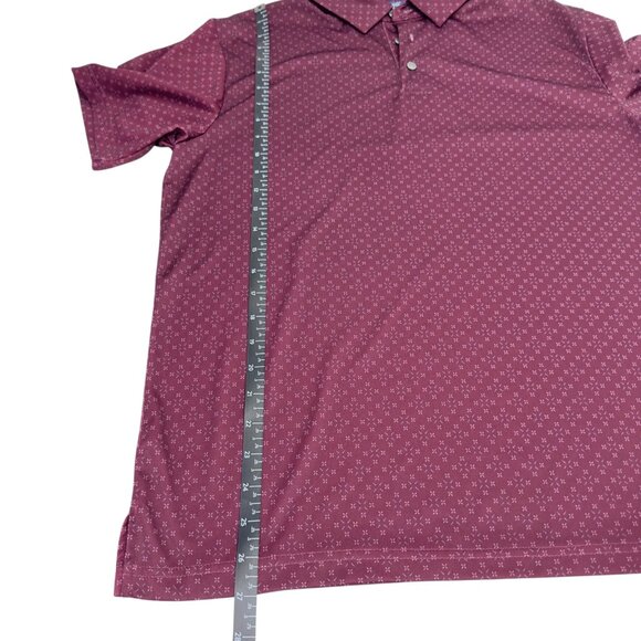 Ben Hogan Performance Mens M Polo Golf Shirt Maroon Short Sleeve Stretch Comfy - Picture 7 of 11